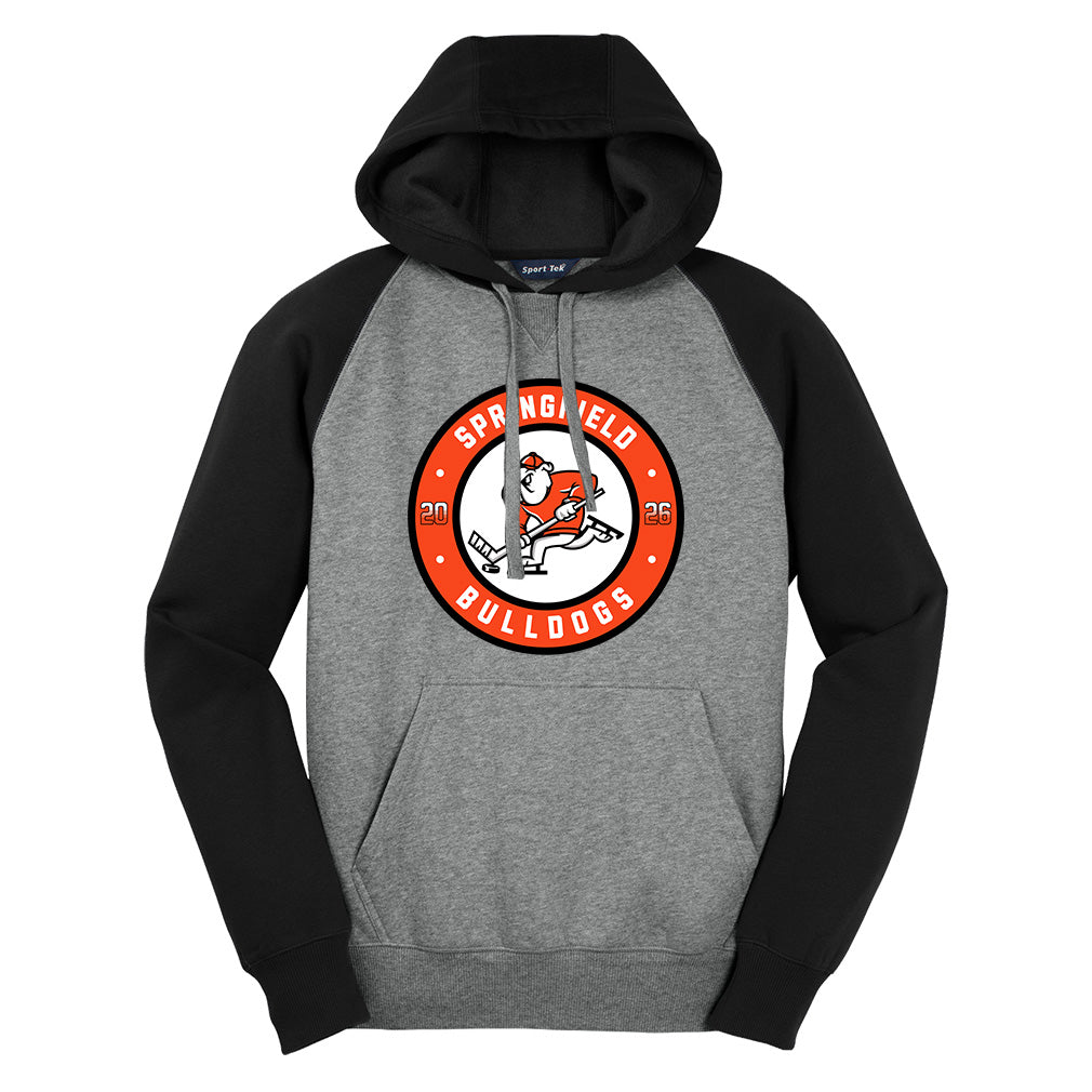 Springfield Bulldogs - Sport-Tek Raglan Colorblock Pullover Hooded Sweatshirt