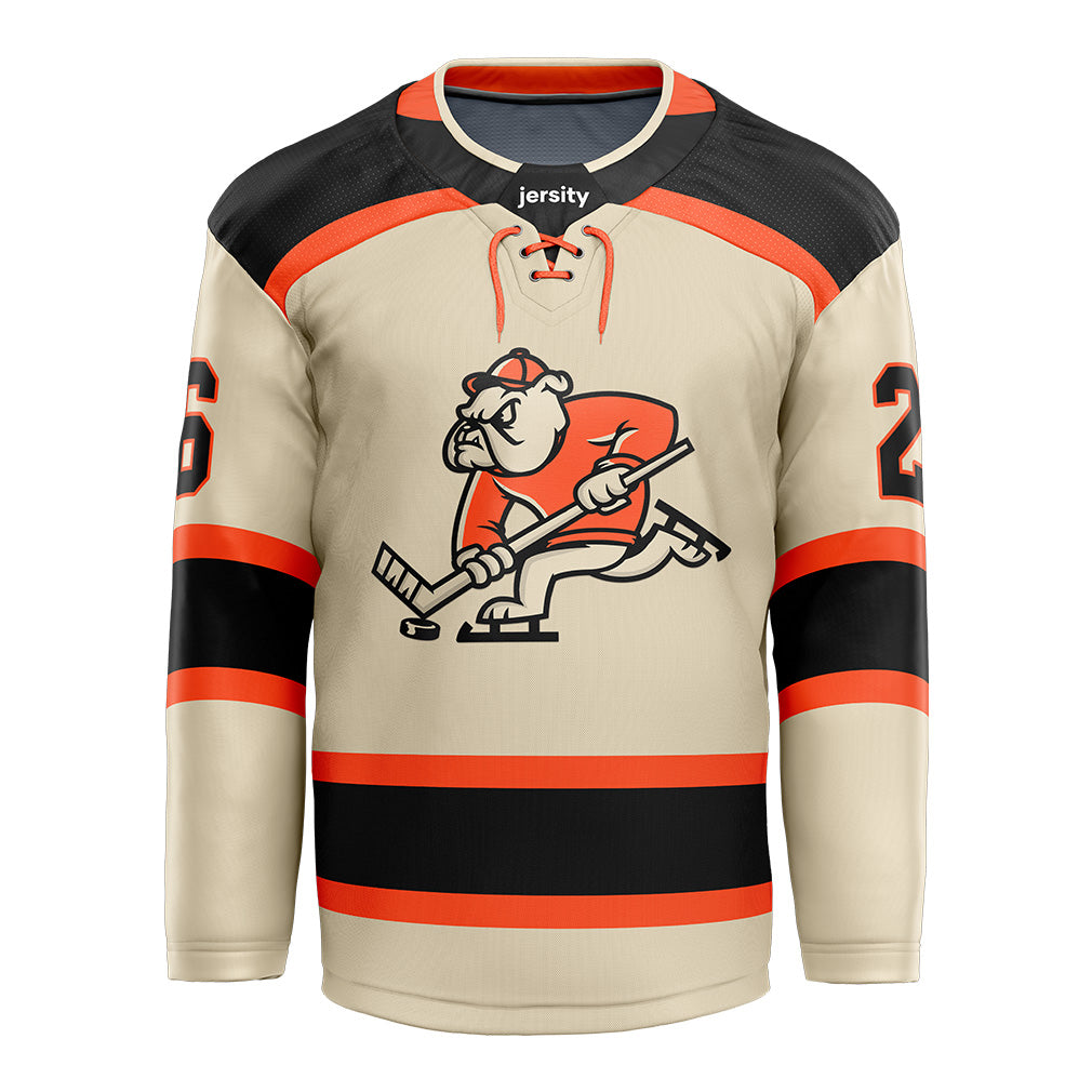 Springfield Bulldogs - Cream Hockey Jersey