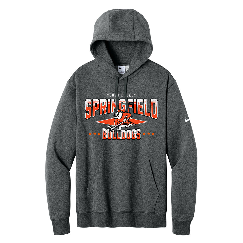 Springfield Bulldogs - Nike Club Fleece Sleeve Swoosh Pullover Hoodie
