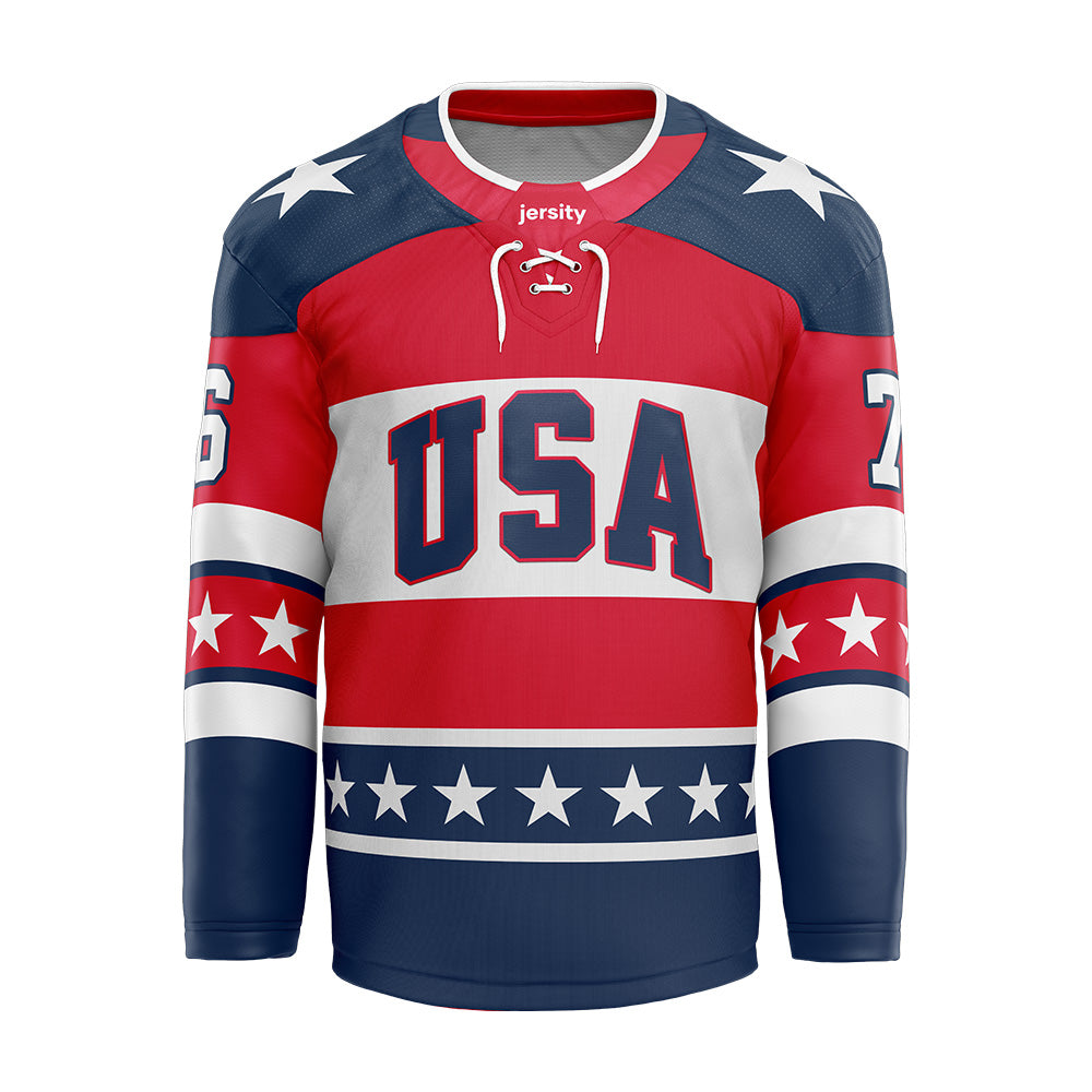 USA Classic Red Hockey Jersey